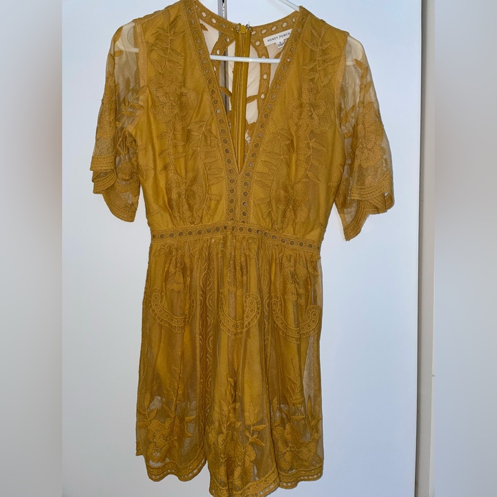 Honey Punch Lace Romper